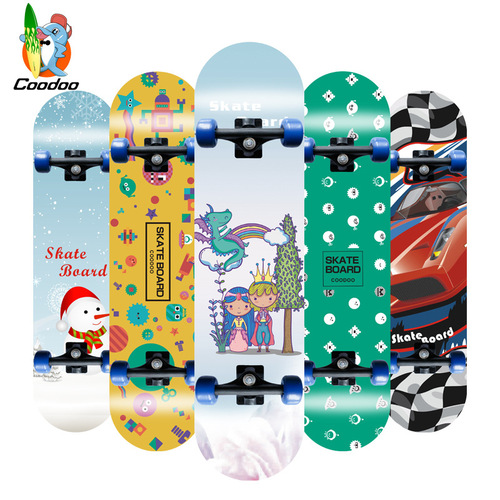 Children's four-wheel skateboard 3108 youth junior cartoon double rocker 3108 scooter 80cm manufacturer wholesale