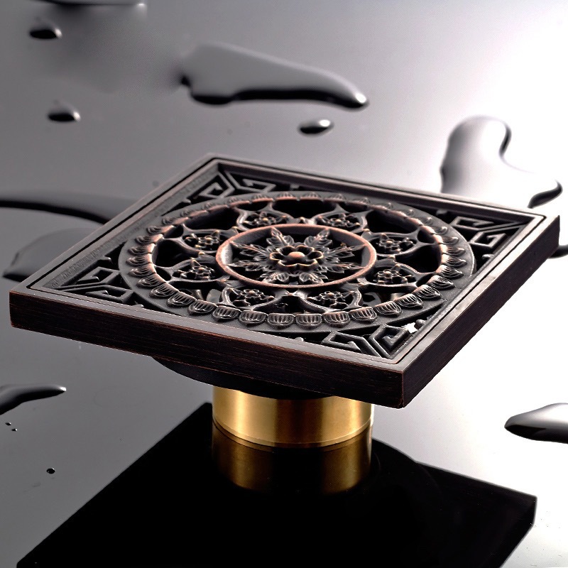 All copper Ancient black the floor drain To fake something antique the floor drain Deodorant All copper Deodorant the floor drain Copper floor drain Nordic floor drain