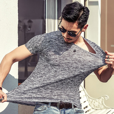 2020夏季男装短袖t恤速卖通外贸打底衣服运动休闲9.9广告衫|ru