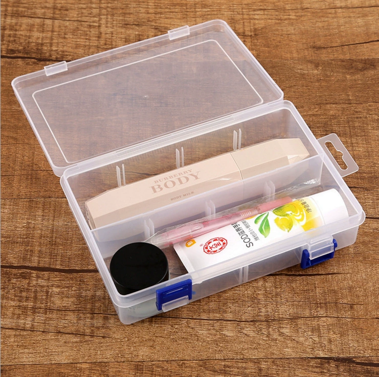 Lego Parts Classification Empty Box Component Tool Box Transparent Covered Plastic Large Thickened 8-grid Storage Box