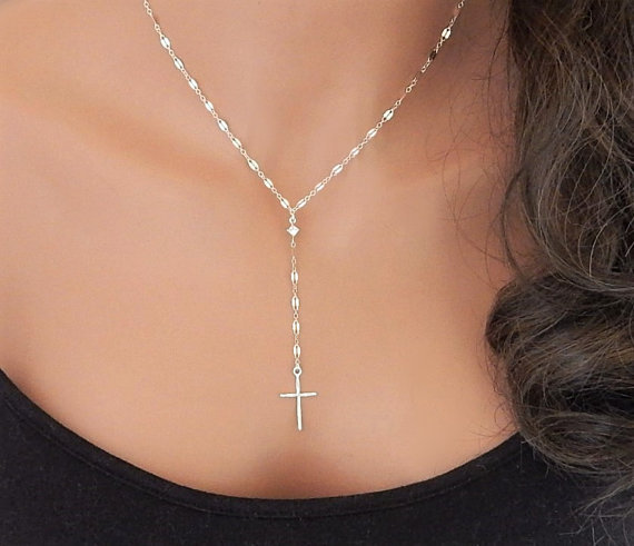 Exaggerated Cross Alloy Chain Pendant Clavicle Necklace display picture 1