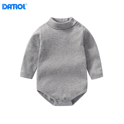 Autumn and winter baby clothes high-neck long-sleeved triangle harem baby spring and autumn warm cotton one-piece bodysuit rompers