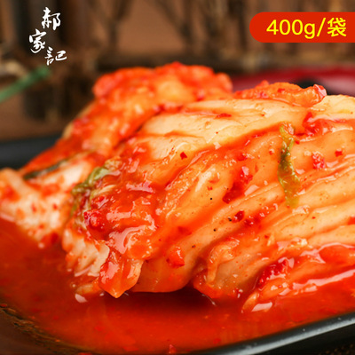 正宗韩式辣白菜切件泡菜 早餐下饭菜咸菜  韩国泡菜400g/袋批发|ru