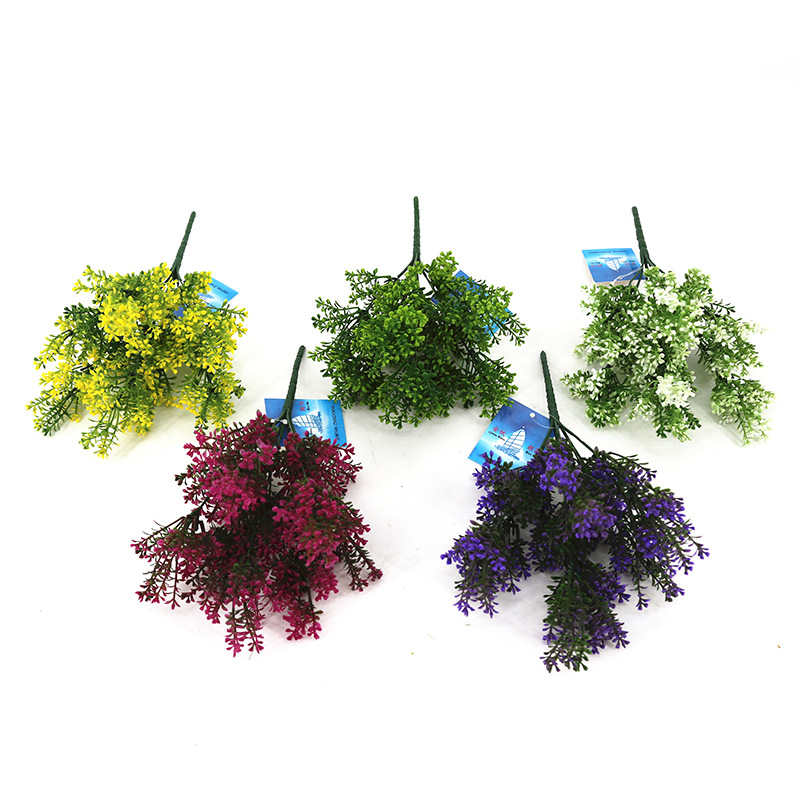7-Head 49-Mesh Milan Grass Plastic Flowers Artificial Plant 3