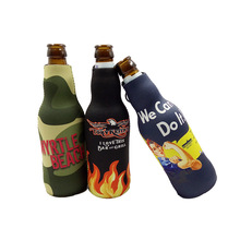 潜水料拉链啤酒瓶套防滑底330ml印花保温啤酒袋便携潮流印花