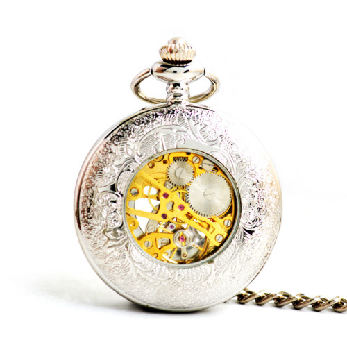 Classic Retro Hollow Wreath Mechanical Pocket Watch Amazon Hot Selling Mechanical Pocket Watch Unisex Casual Pocket Watch