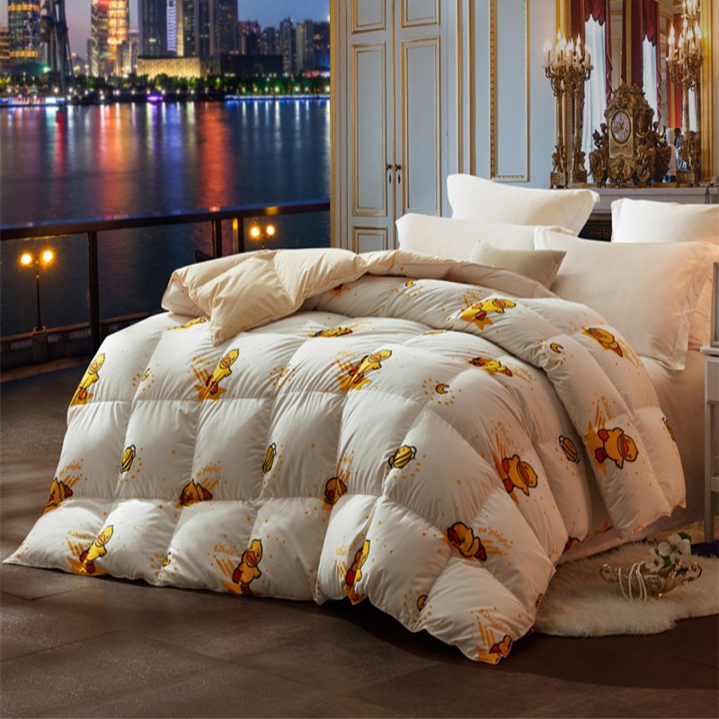 微商爆款 小黄鸭羽绒被 被子被芯批发一件代发 新款礼品羽绒被|ms