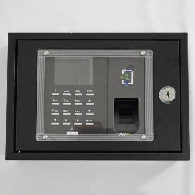 中控F2S指纹考勤机保护盒AT2100金属防护罩 防尘耐用外壳防破坏箱