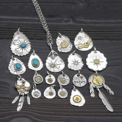 925纯银 小鸟泰银飞鹰吊坠吊牌 diy高桥将军牌配饰 潮男女生锁骨