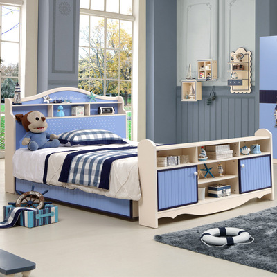 儿童床男孩套房家具组合小孩单人床1.2米1.5米欧式王子床青少年床