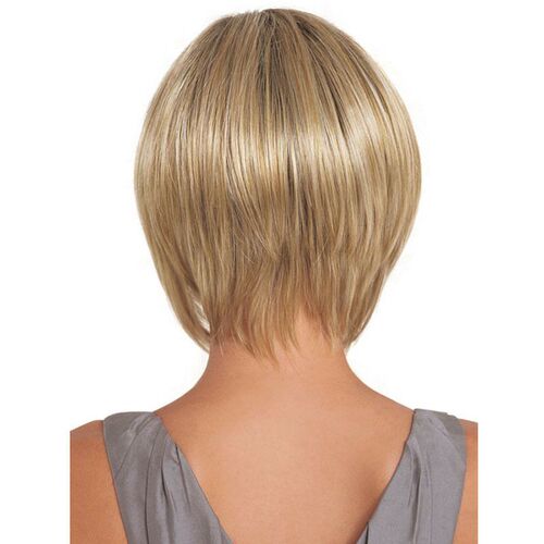 Cross-border foreign trade wigs for women European and American fashion women's short hair light blond side-parted short straight hair chemical fiber wig headgear