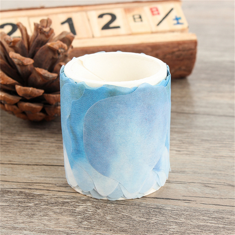 Pétalos de flor de cerezo y cinta de papel DIY envío gratuito diario creativo japonés pegatina diario cinta material decorativo al por mayor