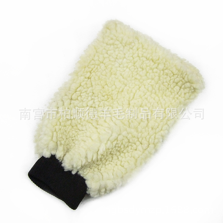仿羊毛擦车手套清洁 羊羔绒洗车手套 仿毛汽车清洗手套厂家直销