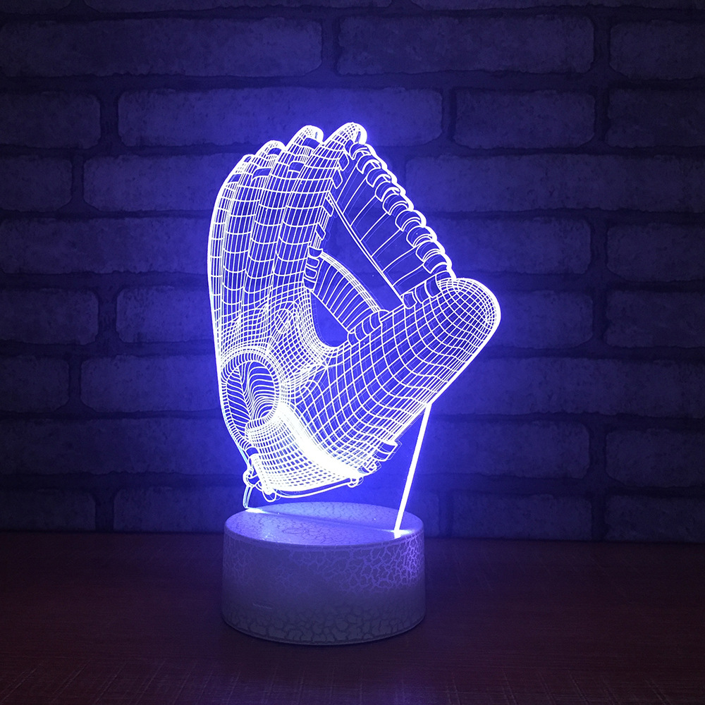 亚马逊爆款 爆裂纹3D灯小夜灯台灯