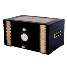 木盒雪茄專用 大容量雙層雪松木鋼琴漆雪茄盒便攜保濕盒雪茄盒批