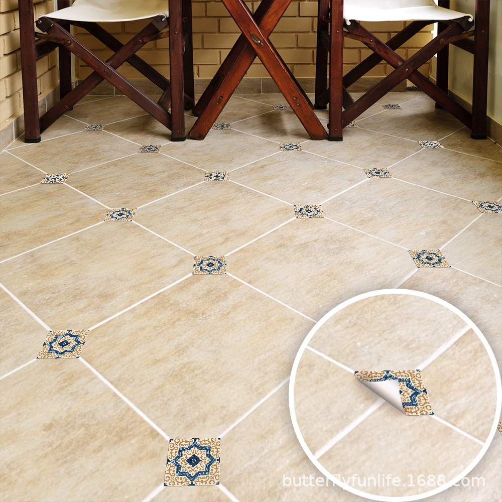 Floor Tile Wall Decoration Creative Diagonal Pasting Floor Sticker - How To Remove Sticker Residue From Wood Without Damaging Paint
