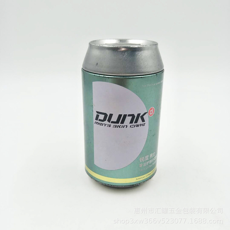 厂家直销马口铁可乐罐男士零油护肤小套装护肤品包装铁盒
