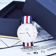 DW手表 男女士情侣手表 李易峰同款 超薄 简约石英尼龙带帆布