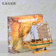 Small wholesale 24cm sailing model Mediterranean jewelry home accessories wooden European style multi sail FJ24