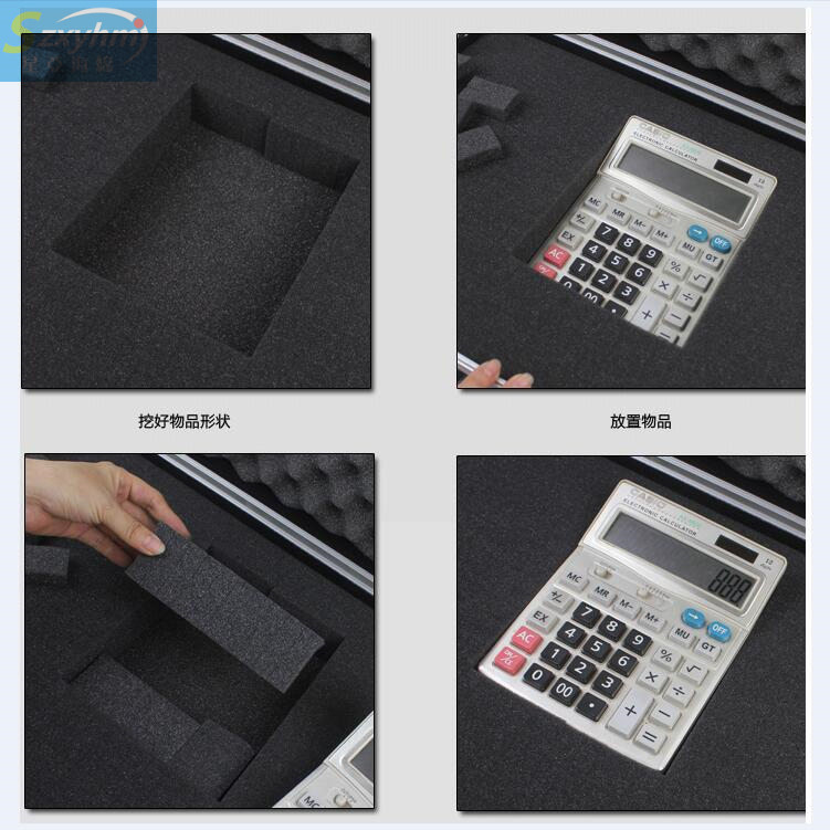 Sponge black rectangular watch box