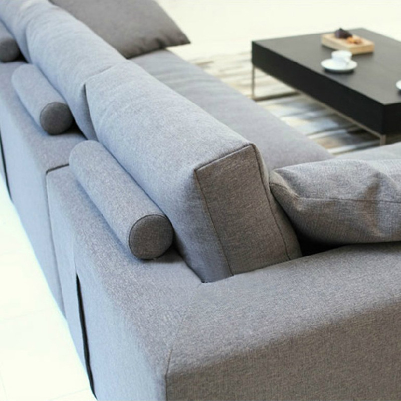 Suministro del fabricante: Sofá de tela nórdico, apartamento pequeño, sala de estar moderna minimalista, conjunto de chaise longue, extraíble y lavable, estilo moderno.