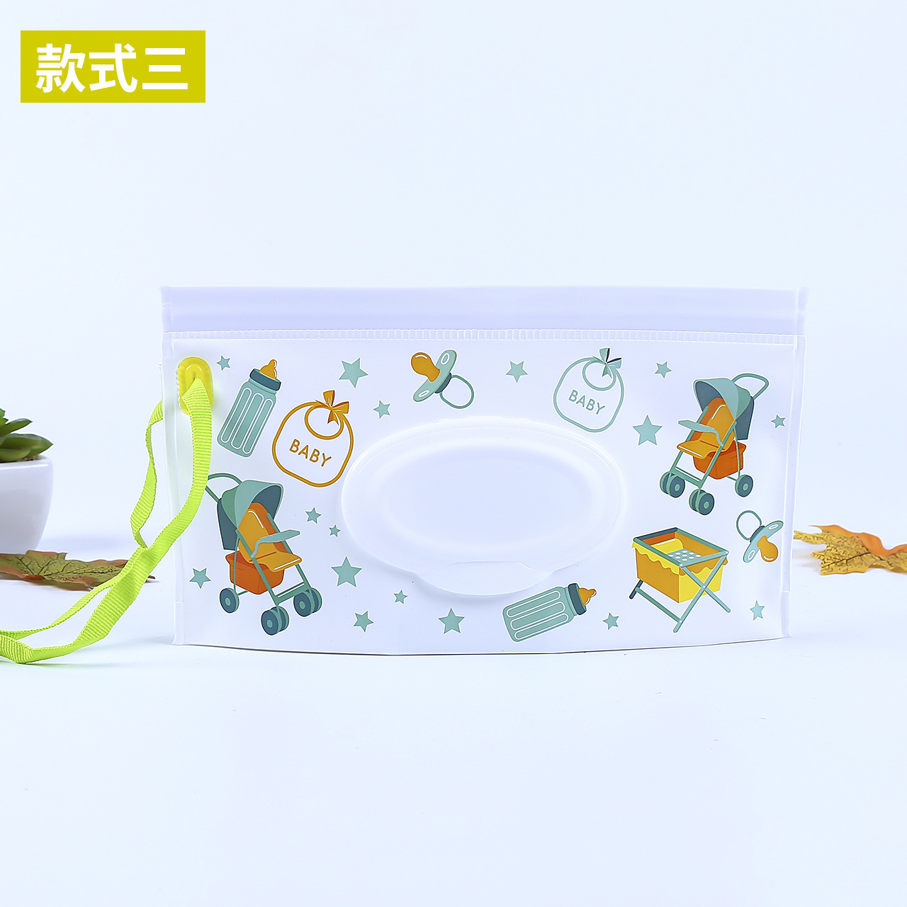 En stock al por mayor bebé EVA bolsa de tejido húmedo bolsa de embalaje extraíble portátil Flip ventana sanitaria bolsa de tejido húmedo bolsa