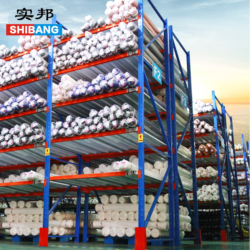 Solid state Shelf Warehouse cloth goods shelves large Cloth Fabric goods shelves Heavy Warehouse Display rack 1.5 T/Layer