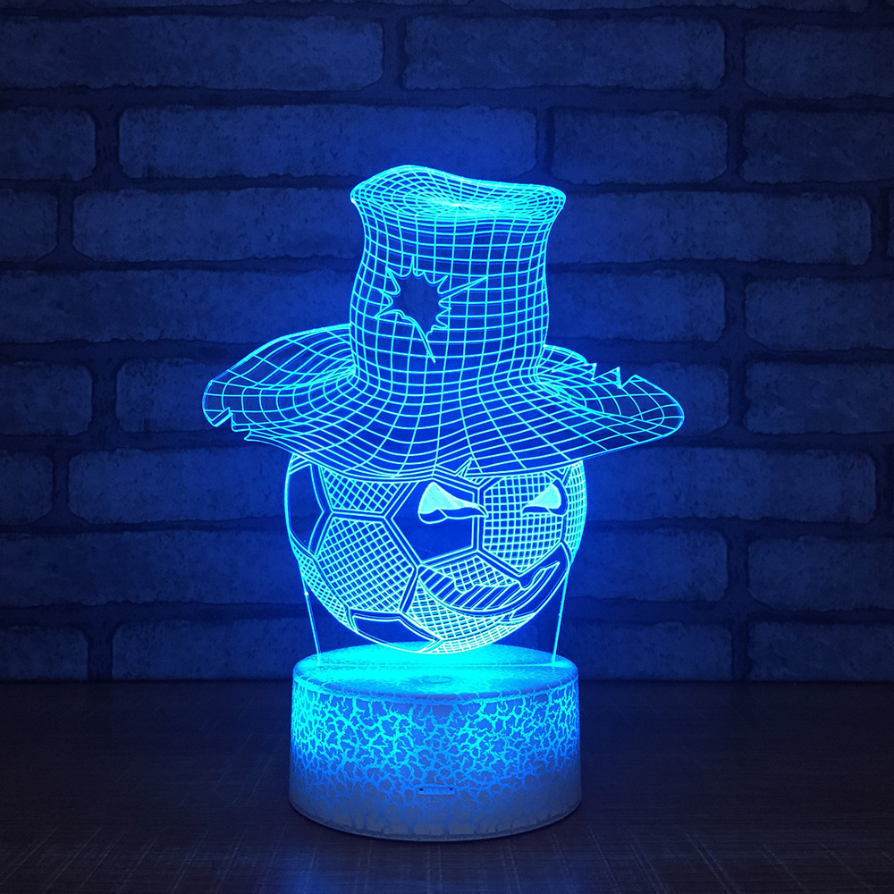 亚马逊爆款 爆裂纹3D灯小夜灯台灯