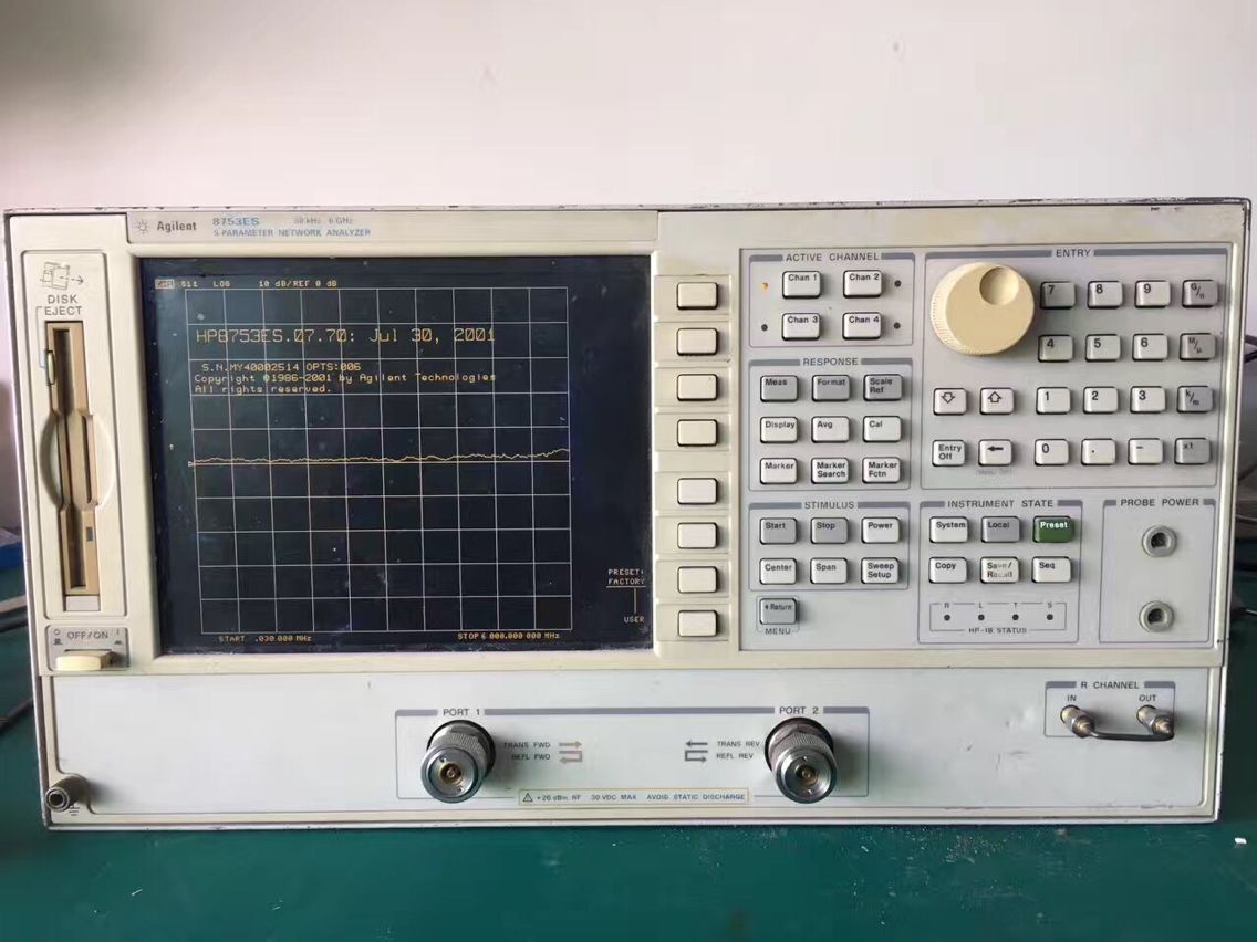 二手闲置Agilent8753ES,HP8753ES网络分析仪,回收HP8753ES,维修