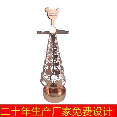 廠家直銷聖誕用燭台走馬燈旋轉燭台純銅材料定制批發聖誕樹燭台