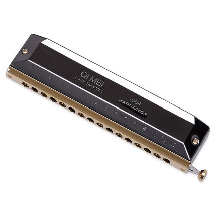Chimei 16-hole 64-tone black chromatic harmonica/Chimei chromatic harmonica