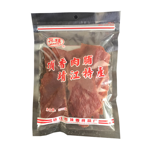Jingjiang Specialty 250g Bagged Osmanthus Pork Jerky Sliced Naturally Caramelized Pork Snack Wholesale