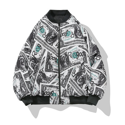 秋冬季日系潮牌复古刺绣加厚棒球服 MA1空军飞行员夹克外套男棉衣|ru