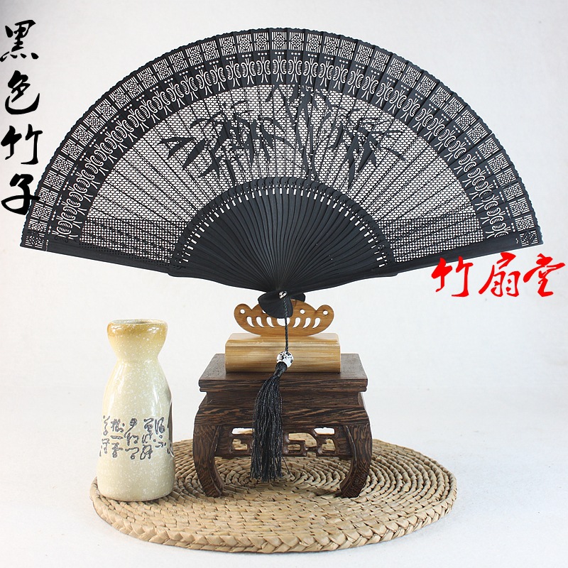 日式中国风全竹扇子折扇镂空古风男女士折叠扇手工小5寸舞蹈扇-阿里巴巴
