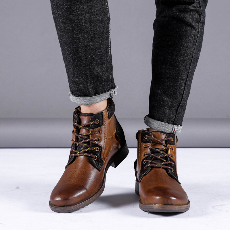 high top shoes leather