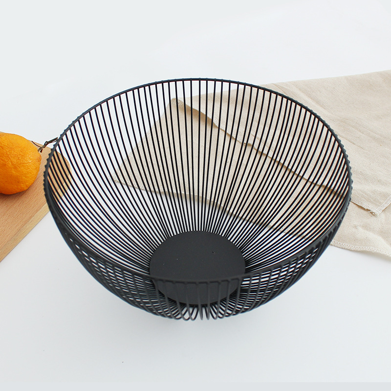 铁艺水果篮Zakka杂货日式沥水篮客厅家用零食收纳筐干果水果盆|ms