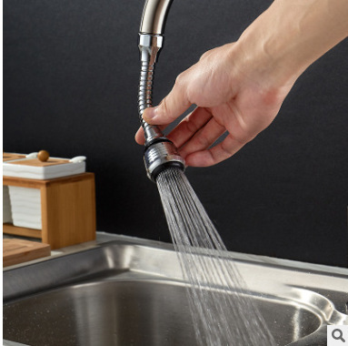 Kitchen sink faucet splash head shower, leak-proof bubbler with two-port long and short spray connectors