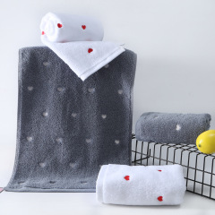 メーカー直販綿タオル無地刺繍愛洗顔タオルプレゼントカップルタオルカスタマイズロゴ