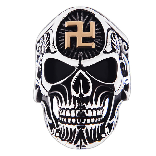 European and American skull ring men's retro hip-hop dark ring cross-border jewelry Amazon AliExpress