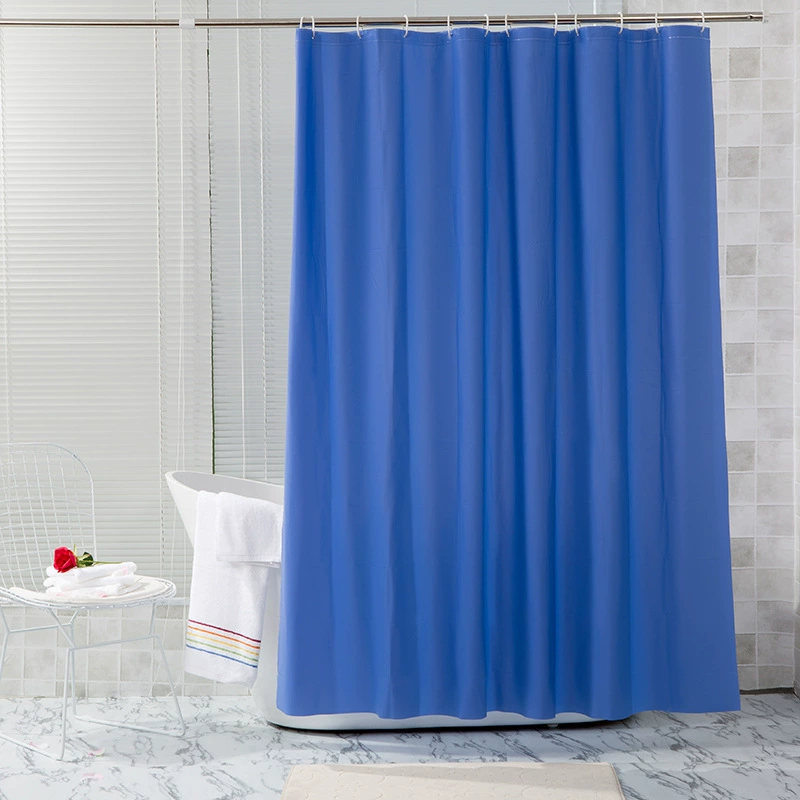 Фабрика прямой сплошной цвет Ева Душ занавес темно-синий простой ванной занавес Европы и США 18 взрывов Водонепроницаемый водяной занавес