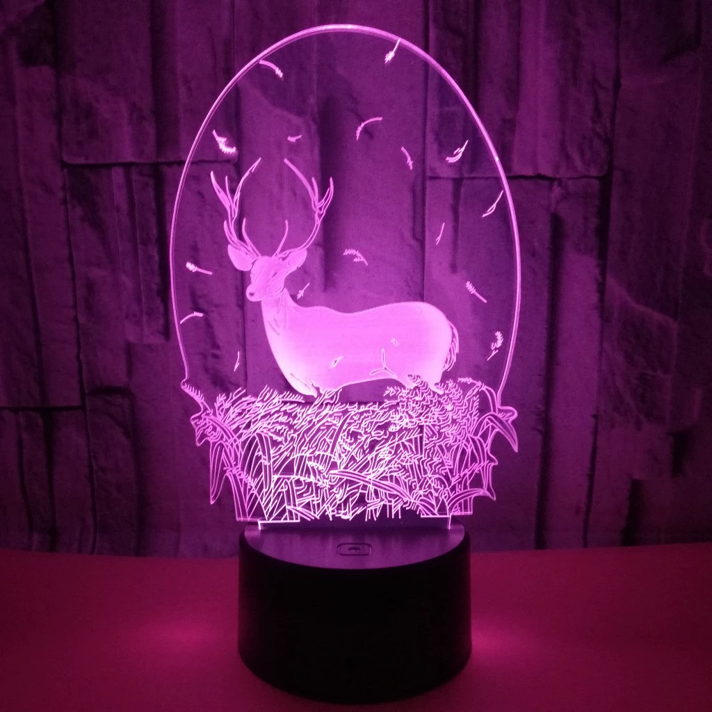 LED атмосферная настольная лампа, 3D, подарок на день рождения