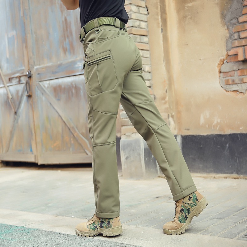 Man's clothing Archon Outdoor sharkskin soft shell pants Tactical Army Leggs Assault pants Waterproof warm men's camouflage_viptrois.com