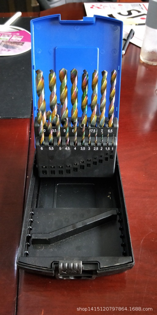 19PCs Twist Drill Bit/19PC Colorful Twist Drill Bit/19 Twist Drill Bit/full Grinding Colorful Twist Drill
