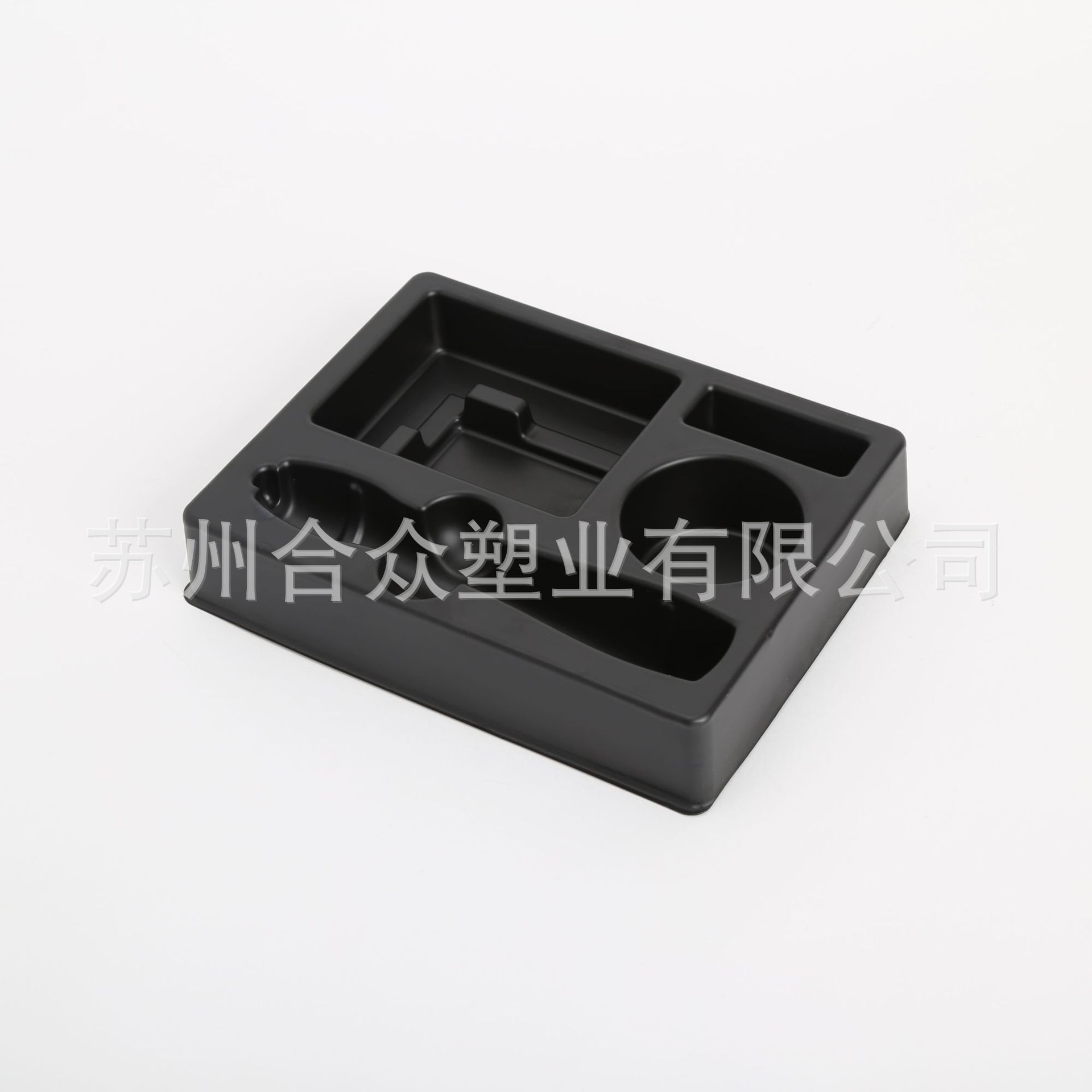 黑色ps吸塑包装盒电子元件塑料包装内托PS周转吸塑托盘包装盒