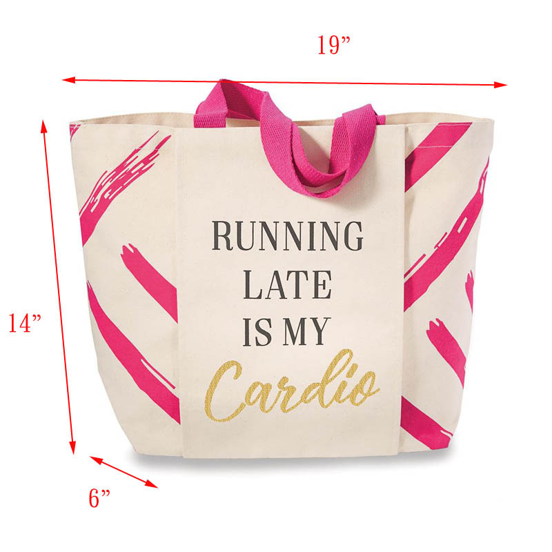 帆布覆膜防水织带手提金色印刷女士单肩手提沙滩包购物包