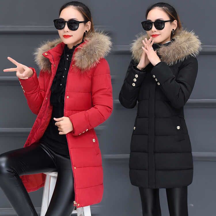 棉衣女中長款2019新款韓版胖mm棉服加肥加大碼女裝修身羽絨棉外套