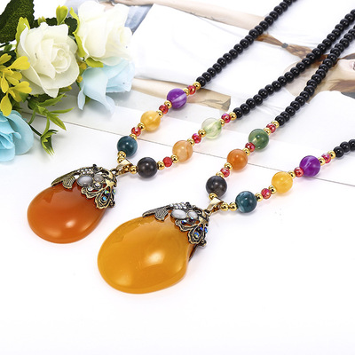 秋冬新款毛衣链 韩版时尚百搭珍珠链条服饰配件 吊坠饰品厂家批发|ru