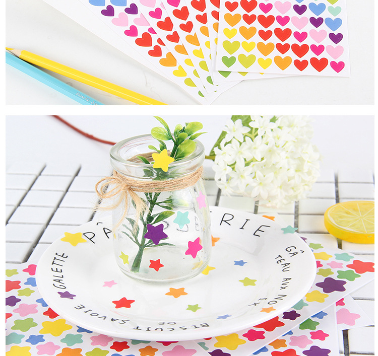 1 Piece Star Heart Shape Class Learning Pvc Self-adhesive Cute Stickers display picture 1