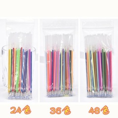 48 colors 100 colors neutral pen refills glitter fluorescent pastel metal multi-color pen refills creative DIY refill set