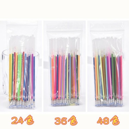 48 colors 100 colors neutral pen refills glitter fluorescent pastel metal multi-color pen refills creative DIY refill set